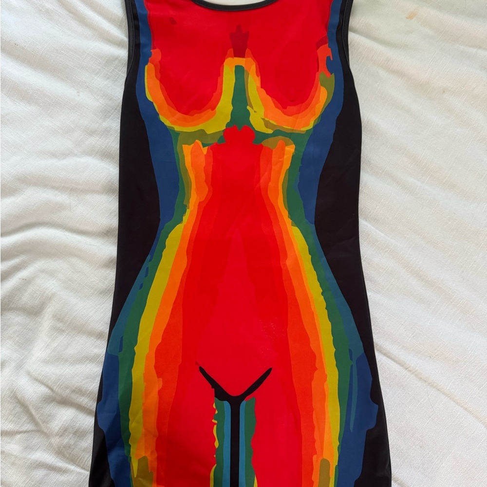 Colorful Abstract Women's Dress